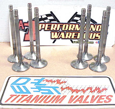 8 Del West Titanium 1132 Exhaust Valves 5.140-1.600-.295 Square Groove Set 2