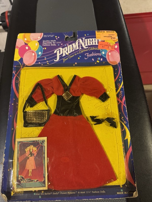 Vintage 1980s Brocante Prom Night Fashion Outfit for Barbie