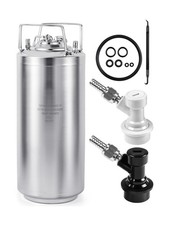 New 5 Gallon Ball Lock Keg, Stainless Steel Corny Keg with Two Ball Lock Keg ...