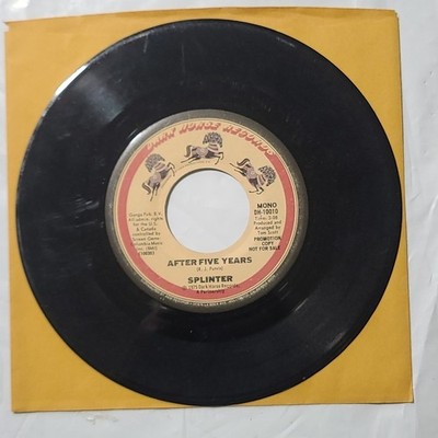 Splinter George Harrison ~After Five Years/ Same ~Dark Horse Promo 45 RPM Record
