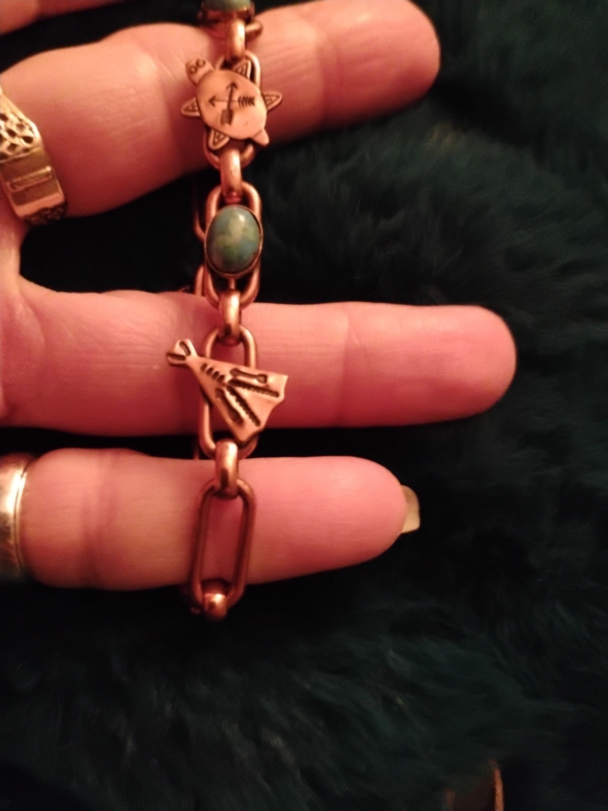 Vintage Navajo Style Solid Copper Storyteller Cha… - image 2