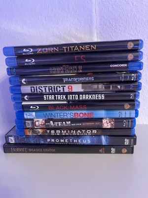 Bluray/DVD- Konvolut (ES, A-Team, Star Trek, District 9, Black Mass Iron Man2)