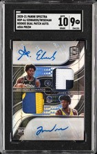 2020 PANINI SPECTRA RC DUAL PATCH AUTO ANTHONY EDWARDS/JAMES WISEMAN SGC 9