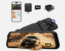 WOLFBOX M40 10  Mirror Dash Cam 4K Rear View Mirror Dash Camera Front and Rear. K