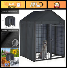 Heavy Duty Waterproof Outdoor Dog Kennel Cover 4ft x 4.3ft x 4.5ft - Large Size