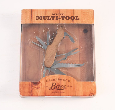 GH Bass & Co Deluxe Multi Tool - New in Box - Wood Handle