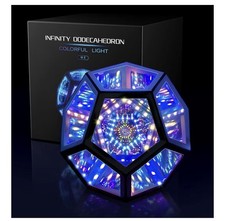 Infinity Mirror Light Infinite Dodecahedron Color Art Light For Gaming Room Deco