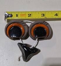 Large Set Of Ceramic Owl Eyes And Beak For Crafting Macrame New Vintage