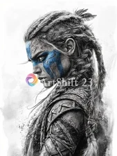 Digital Image Picture  Wall Art Background  Desktop  Ai Art - Fierce warrior