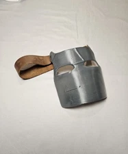 Rust Metal Facemask with Leather Strap