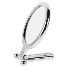 GOOHOCHY Elegant Handheld Makeup Mirror with 5X Magnification Portable Foldable