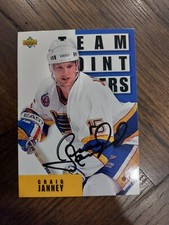1993-94 Craig Janney St Louis Blues Autographed UD Hockey Card Auto