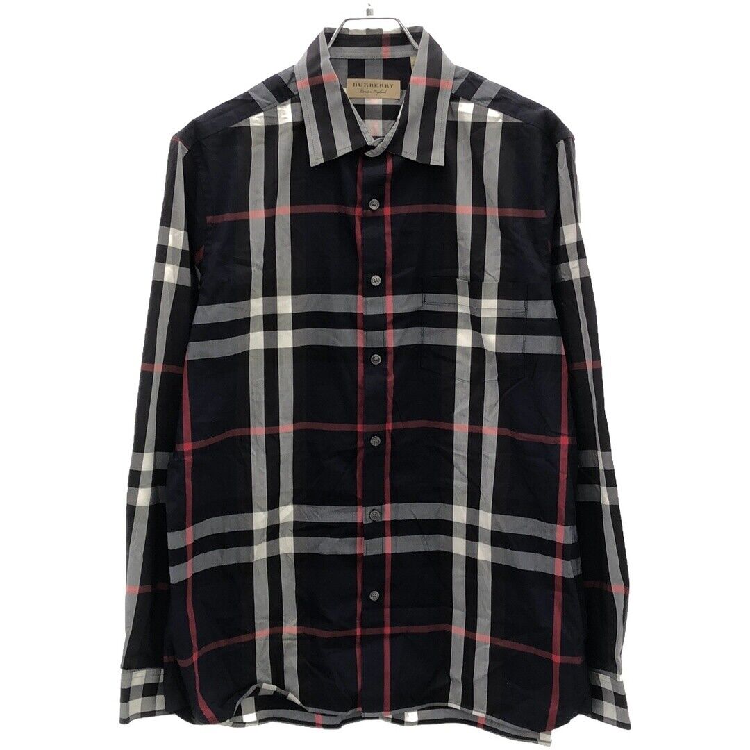 Burberry Check Long Sleeve Shirt 4006731 Black x Navy Multi Burberry Check Long Sleeve Shirt 4006731 Black x Navy Multi