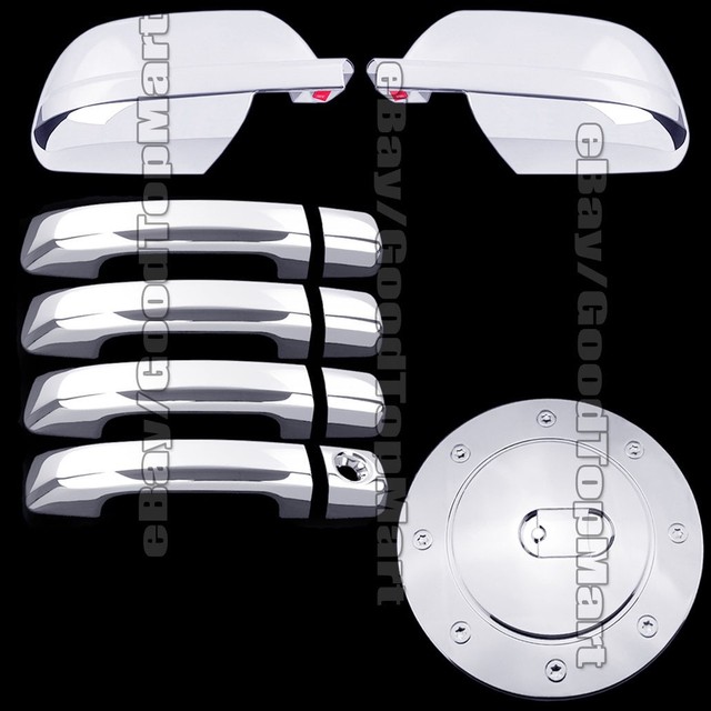 For Toyota TUNDRA CREW MAX 2007-2018 Chrome Covers Full Mirrors + 4