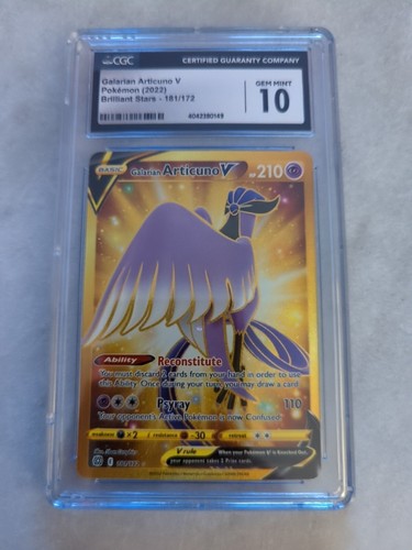 Galarian Articuno V graded CGC 10 for sale on eBay