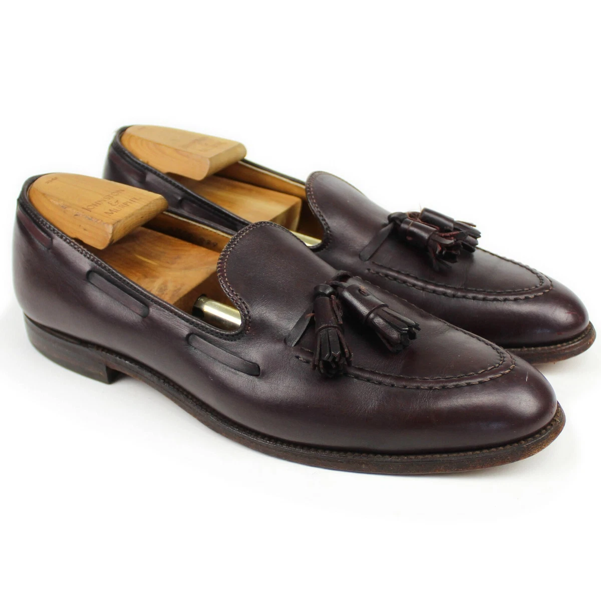 Alden 663 Burgundy Calfskin Leather Tassel Slip-On Moc Toe Loafers 10.5 AAAA/AA