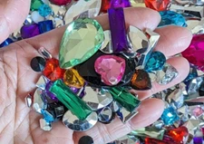 Craft Gems in Bulk Diamond shaped Jewels Acrylic Gems Embellishment 1000 pcs