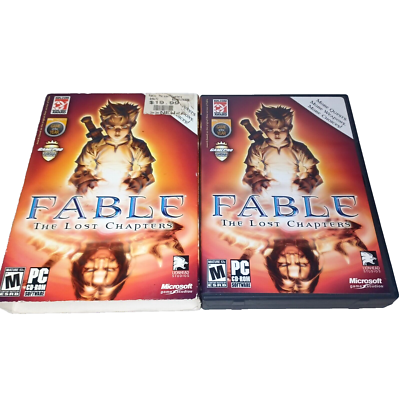 Fable The Lost Chapters PC CD-ROM Game Box Slipcover Manual Key