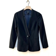 Aryn K Executive Sweet Black Blazer Jacket Womens Xs Wear To Work Career Minimal
