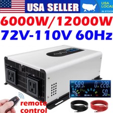 6000W 12000W Max 72V to 120V 60Hz Pure Sine Wave Power Inverter Remote Terminal
