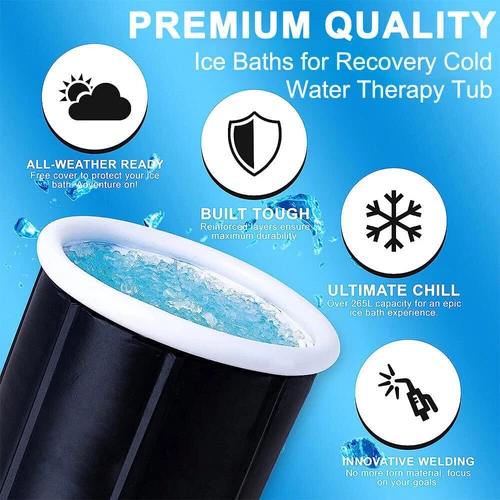 Portable Ice Bath Tub for Athletes Cold Water Therapy Hot Tub Folding Bathtub AU - Picture 11 of 15