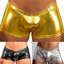 Unterhose Männer Sexy Trunk Unterwäsche Bandage Boxer Kleidung Polyurethan-Leder