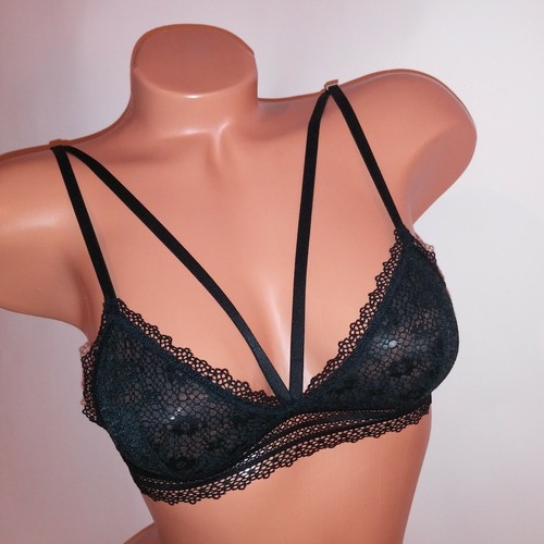 Victoria Secret Bralette Bra Daisy Lace Strappy Unlined Wireless Strappy - Picture 15 of 52