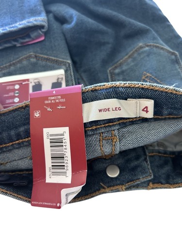 Levi's Jeans Girl's Wide Leg Size 4 Blue Denim Casual Stylish & Comfortable NWT - Picture 6 of 10