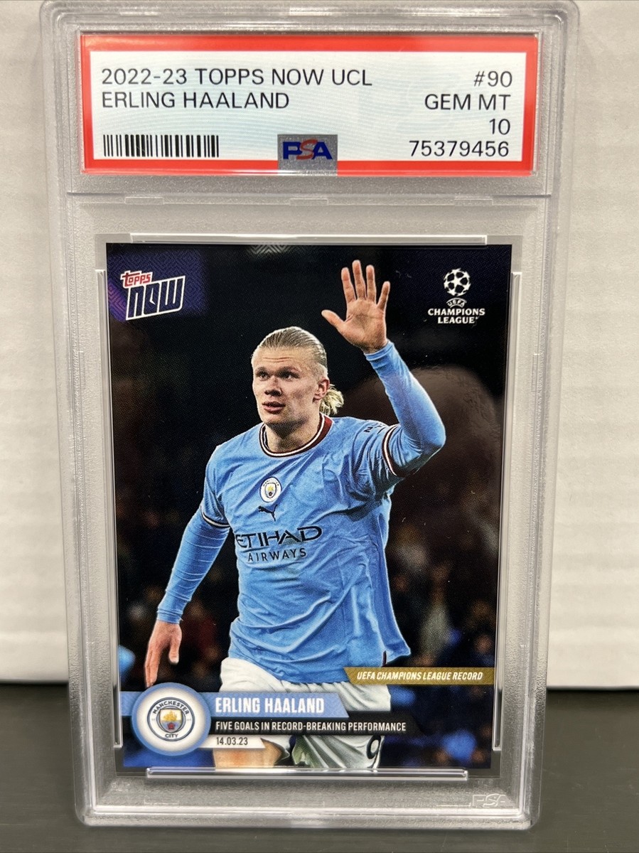 ERLING HAALAND 2022-23 TOPPS NOW UCL 5 GOAL GAME CARD #90