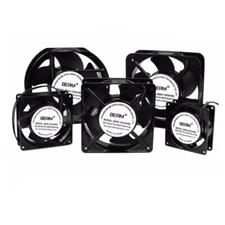 Small Metal Frame Axial Cooling Fan Black AC 220/240V 0.1-0.45A 50/60Hz 80-120mm