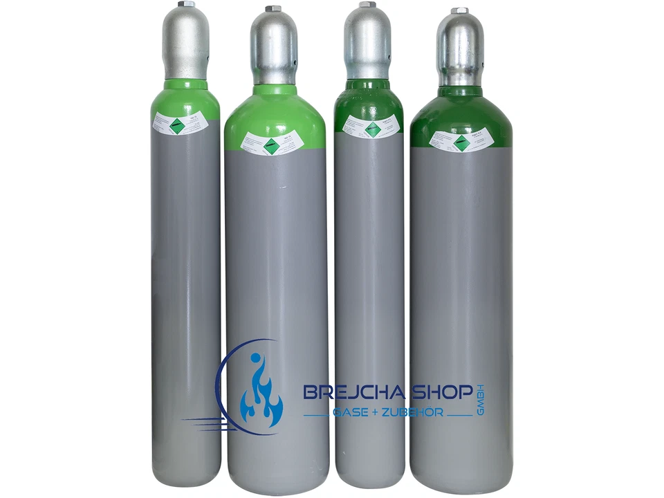 BREJCHA GASE 10L + 20L Gasflasche Mischgas Schweißgas Schutzgasflasche Argon CO2 Schutzgas