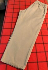Chaps Men's Size 38x29.5 L Quality Khakis Chino Casual Pants Flat Front