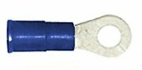 3M Vinyl Insulated Ring Tongue Terminal #8 Inside Diameter 16-14 Gauge (Blue)