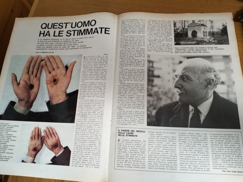 ANTONIO RUFFINI STIGMATIZZATO STIMMATE STIGMATE ANNO 1967 clipping articolo - 第 1/1 張圖片