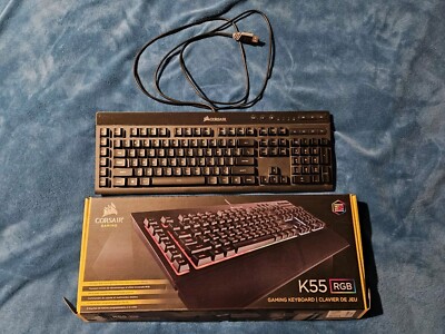 Corsair K55 (CH9206015NA) Wired RGB Backlit Gaming Keyboard