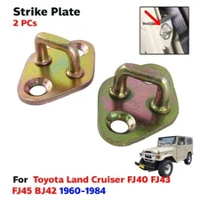 Front Door Lock Strike Plate Fits Toyota Land Cruiser FJ40 FJ45 BJ 1960-84 Pair