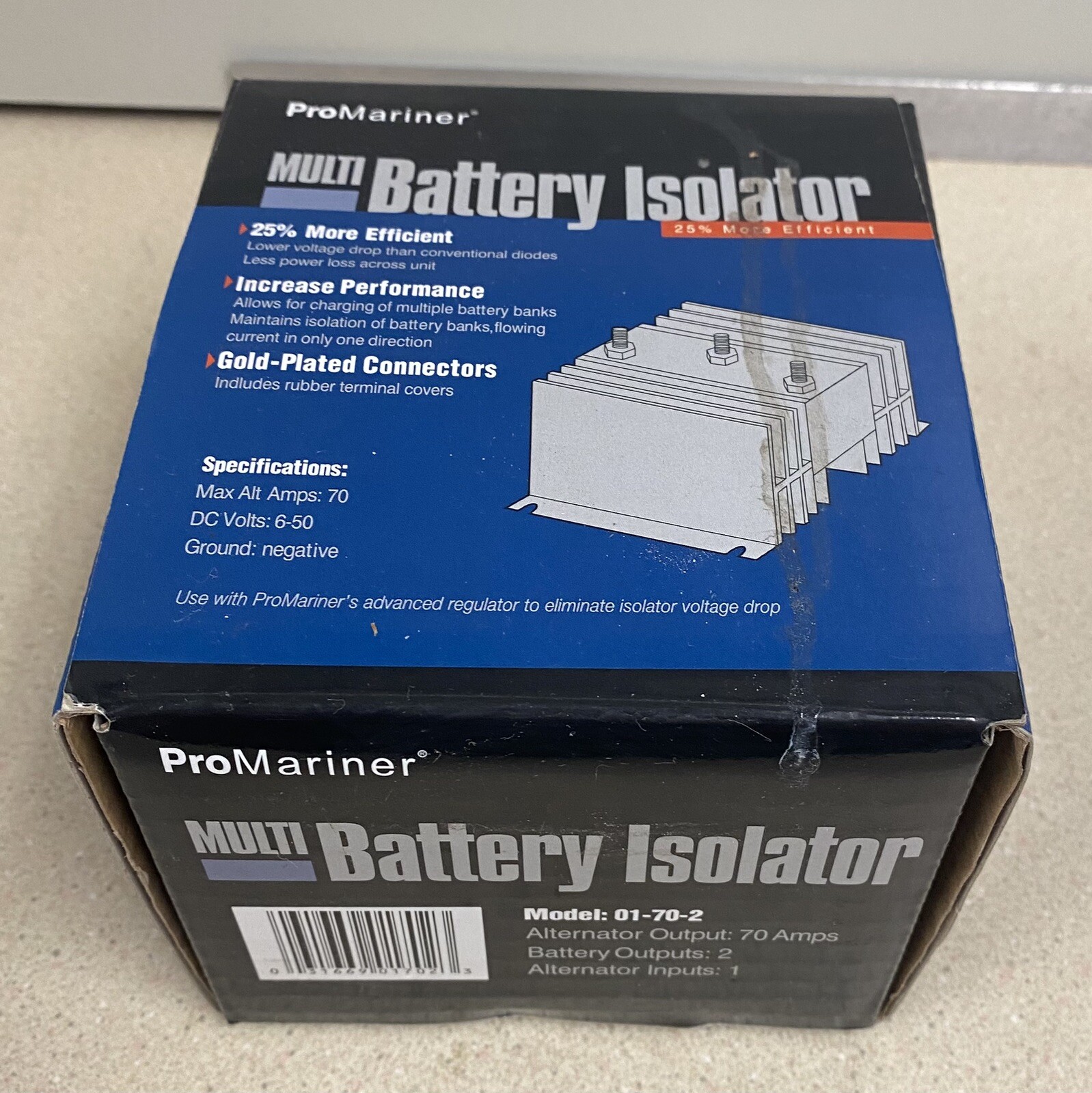 NEW ProMariner Multi-Battery Isolator #01-70-2 70 amps (572)