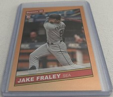 2020 Panini Donruss Baseball Jake Fraley Seattle Mariners Holo Orange rookie