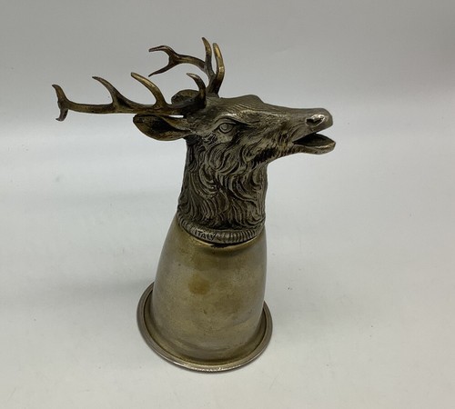 Vintage GUCCI Silver Plated STAG Deer HEAD STIRRUP CUP - Picture 10 of 12