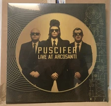 PUSCIFER - Live at Arcosanti - Vinyl - NEW & SEALED Black and Gold Swirl Sharp