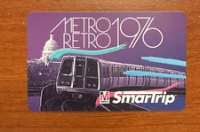 Washington DC Metrorail 40th Ann. Metro Retro 1976 Train Smartrip Card - WMATA