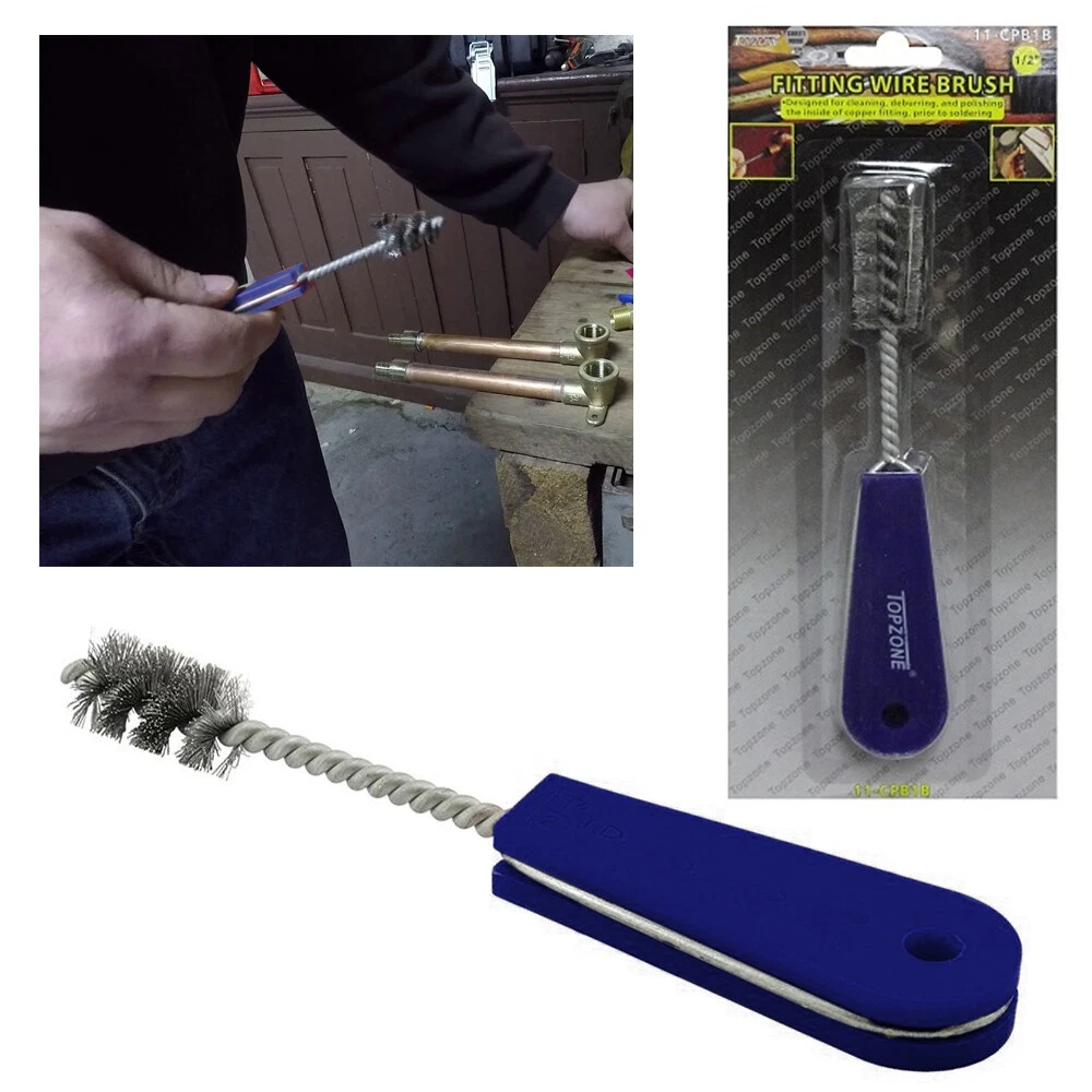 1 2 Fitting Wire Cleaning Brush Copper Pipe Tube Cleaner Drill