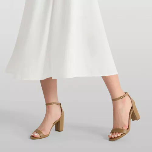 Damenschuhe Hochzeitssandalen offene Zehenpartie klobiger niedriger Absatz Party-Sandalen Größe 5-11 - Bild 27 von 63