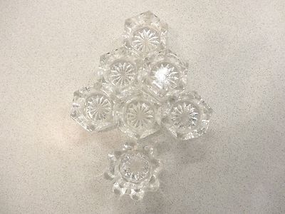 Individual Open Salt Cellars / Dips Starburst on Bottoms Set of 7 (2) STYLES