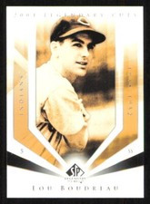 2004 SP Legendary Cuts LOU BOUDREAU Base Baseball card CLEVELAND INDIANS