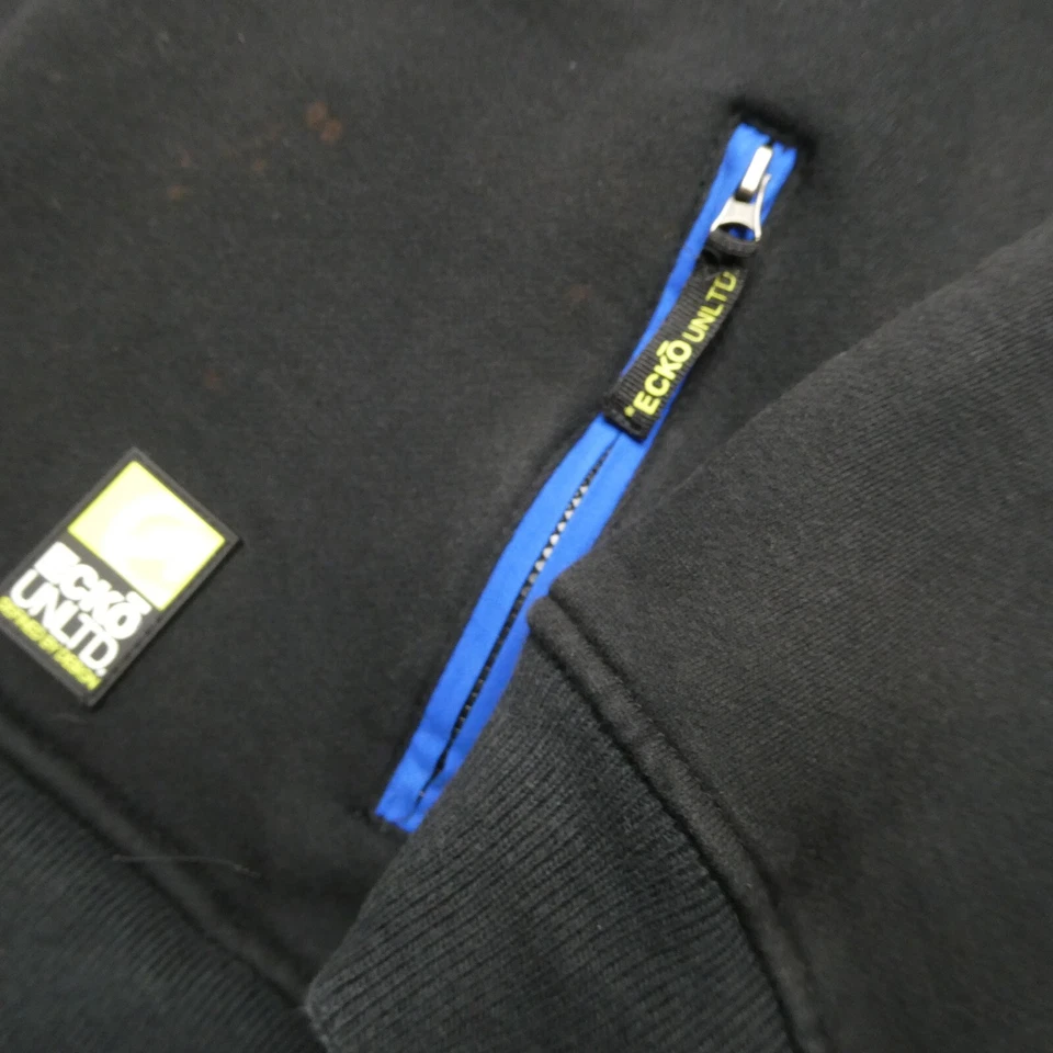 ECKO Unltd Suéter Juvenil XL Negro y Azul Sudadera con Capucha Sudadera con Capucha Cremallera Completa Foto 4 de 4