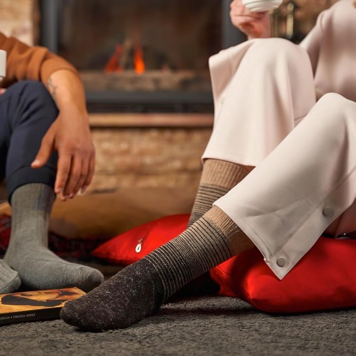 Alpaca Wool Socks for Men & Women, Alpaca-Merino Blend Warm Cozy Crew Socks, ... - Picture 6 of 7