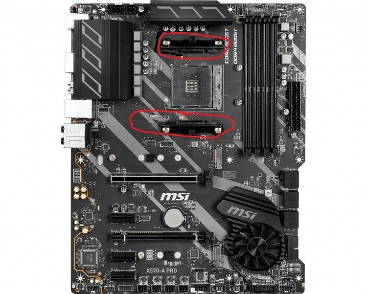 AMD AM4 CPU Cooler Motherboard Mounting Clips Brackets without Screws ...