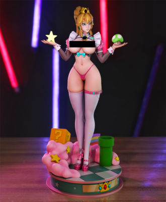 Sexy Princess Peach 3D print figure Model Kit Unpainted Unassembled GK