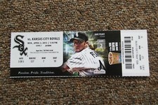 WHITE SOX VS ROYALS 4/3/2013 FULL TICKET ~ DUNN/FLOWERS/VICIEDO/RAMIREZ HRs